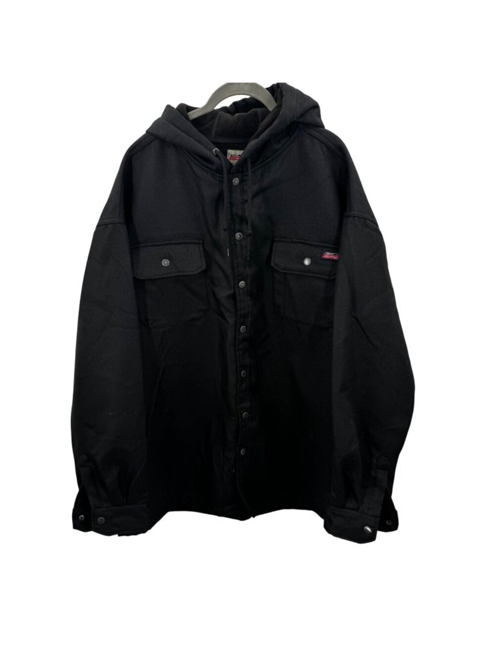 Dickies Hooded Work Jacket Black Mens 3XL Button-Up Heavyweight Outerwear